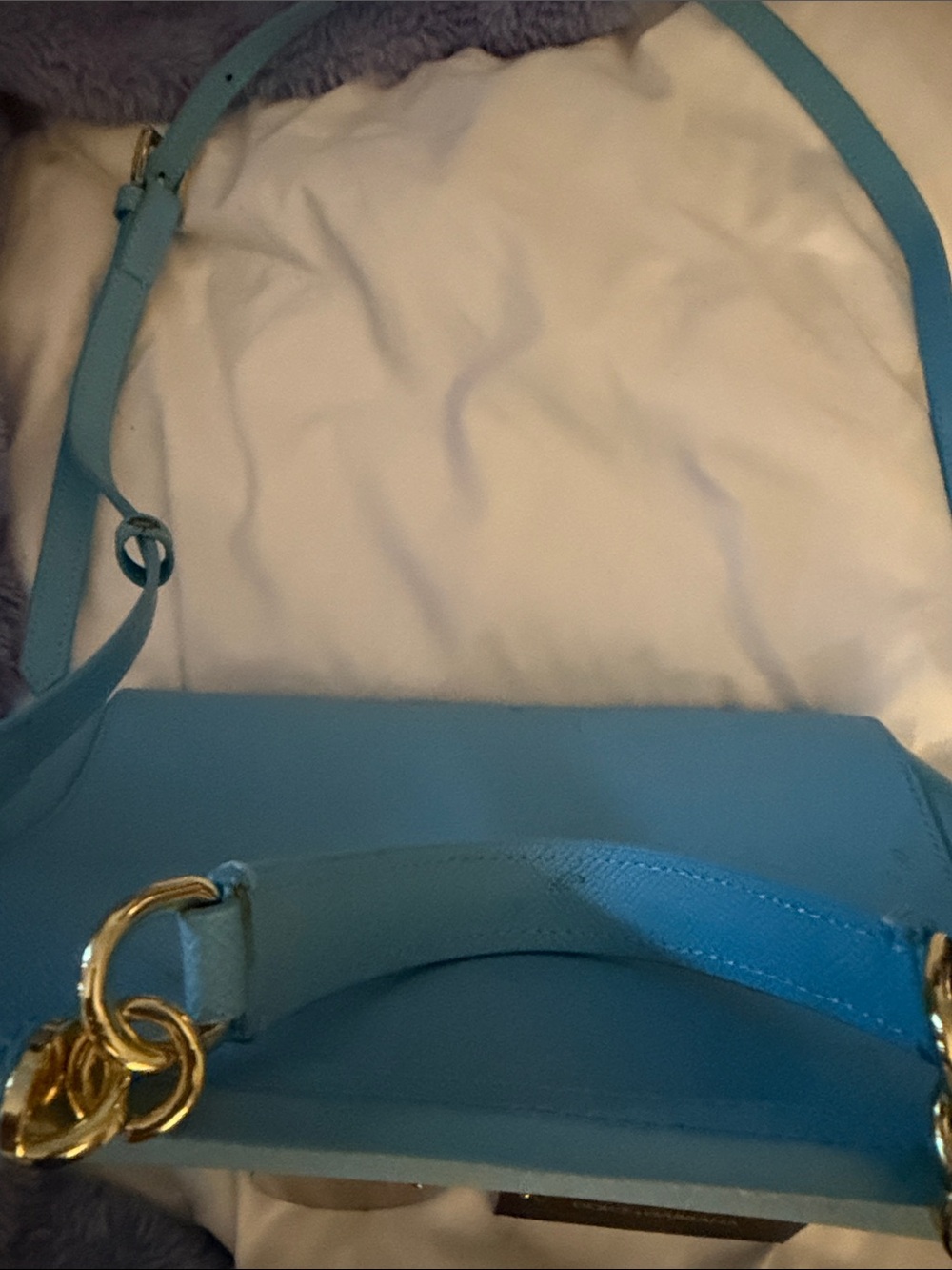 Dolce & Gabbana Light Blue Shoulder Bag with Gold Hardware - Picture 5 of 5